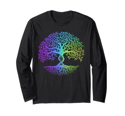 Albero Grafico DNA Genetica Genetica Studente Insegnante Donne Uomini Maglia a Manica