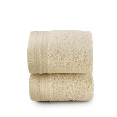 RIZO Top Towel Lot de 2 Serviettes de Bain pour Bidet 100% Coton peigné 600 g/m² 30 x 50 cm Naturel