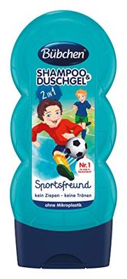 Bübchen Kids Shampoo & Gel doccia Sportsfreund, pH neutro per la pelle dei bambini, con profumo fresco, confezione da 1 (1 x 230 ml)