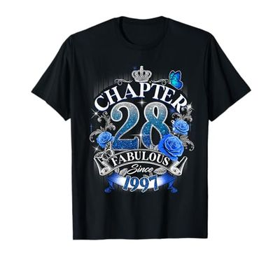 Womens Chapter 28 Fabulous Since 1997 28th Birthday Design Maglietta