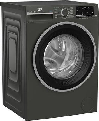 Beko B3W5941IG Washing Machine | 9 kg Capacity 1400 rpm Spin Speed | A Rated Energy Class| Graphite Colour, ironfast Technology | RecycledTub