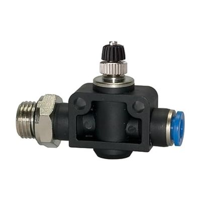 Clapet anti-retour de la jauge bleue « Série bleue », droit G 1/2 A, pour tuyau A-Ø 10 mm, pour le travail Charge maximale : 15 bar, KS/M - Pas de perte de vitesse G-S.