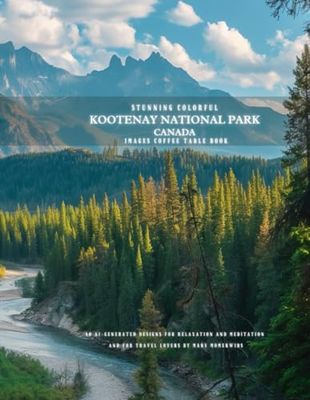 Stunning Colorful Kootenay National Park Canada Images Coffee Table Book: 40 AI-Generated Designs for Relaxation and Meditation and for Travel Lovers
