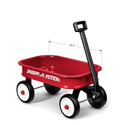 Radio Flyer Little Red Toy Wagon, vermelho, para crianças com mais de 1,5 anos, pequeno vagão de brinquedo decorativo