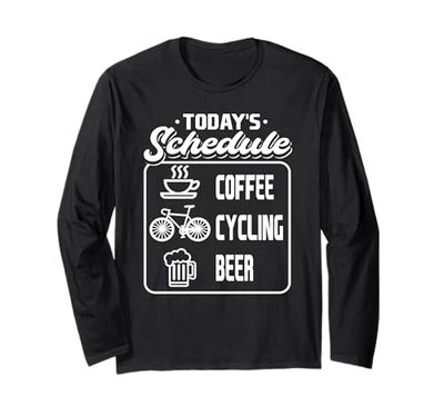 Horario de hoy Café Ciclismo Cerveza Ciclismo Beber Manga Larga
