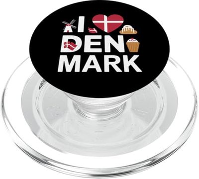 I Love Denmark Nordic Pride Windmill Bandera danesa PopSockets PopGrip para MagSafe
