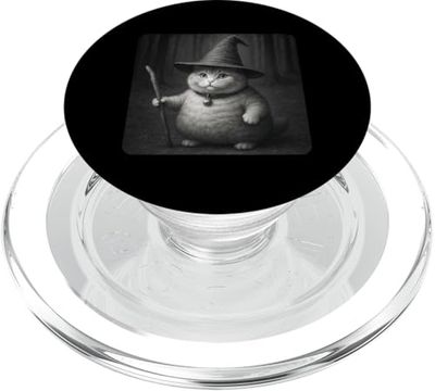 Wizard Cat Meme Funny Spooky Witch Cat Halloween Meme PopSockets PopGrip per MagSafe