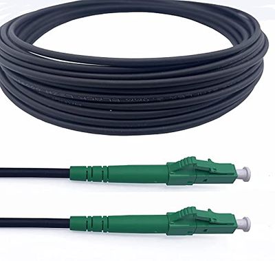 Elfcam® - Glasvezelkabel van afgeschermd staal, LC/APC naar LC/APC Simplex Monomode, LSZH (200 m)
