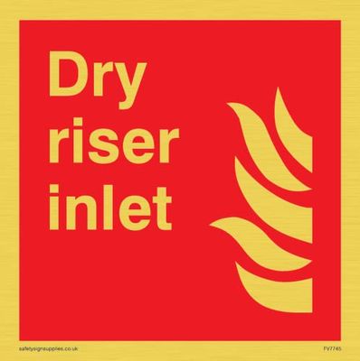 Panneau d'entrée Dry riser - 100 x 100 mm - S10