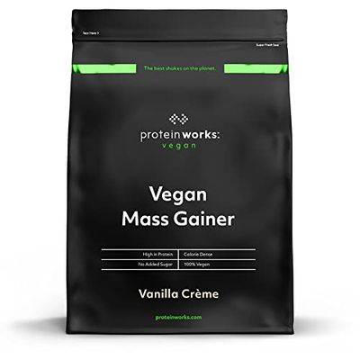 THE PROTEIN WORKS Vegan Mass Gainer | 100% A Base De Plantas | Alto En Calorías Para El Aumento De Masa | Crema Alla, 2000 Gramo