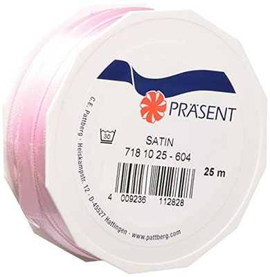 C.E. Pattberg - Cinta de Regalo de satén de Rosa, 27 Yardas para Envolver Regalos, 0.4 Pulgadas de Ancho, Cinta para decoración y Manualidades, Cinta Decorativa para Regalos, para Cada ocasión