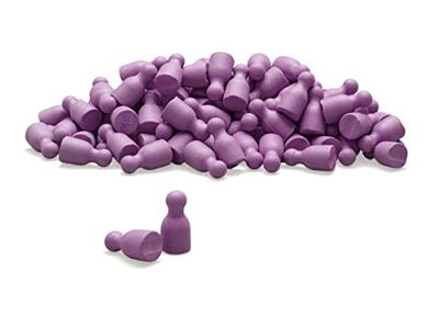 Wissner® imparare attivamente – Set di 100 personaggi/coni halma in viola 24 x 12 mm – RE-Wood®
