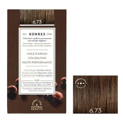Coloration permanente huile d'argan, cacao doré 6.73