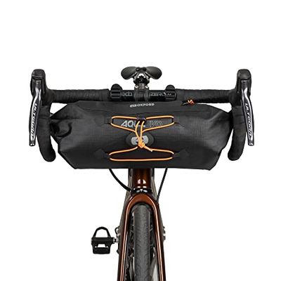 Oxford Products OL955 Aqua Evo Adventure Pack de Guidon de vélo étanche IPX6 Noir 9 l