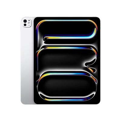Apple iPad Pro 13 cali (M4): Wyświetlacz Ultra Retina XDR, 512 GB, przedni aparat ultraszerokokątny 12 MP/tylny aparat 12 MP, skaner LiDAR, Wi‑Fi 6E, Face ID, Szkło standardowe – srebrny