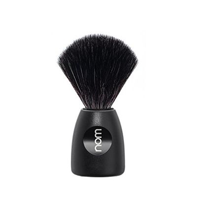 nom Lasse Vegan Black Fibre Shaving Brush (Handle: Black)