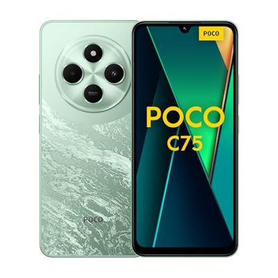 Xiaomi POCO C75 4G Green-Smartphone 8+256GB, 2.0GHz, Immersive 6.88" display, Massive 5160mAh battery, Clear 50MP AI dual camera, Powerful octa-core processor (UK Version + 2 Years Warranty)