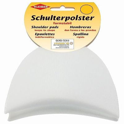 Kleiber KH 8 haak- en lusband schouderkussen halve maan, 50% polyamide, wit 9,5 x 11,5 x 4,5 cm