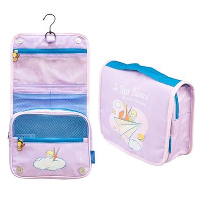 Grupo Erik Hanging Toiletry Bag The Little Prince | Travel Toiletry Bag Waterproof with Hook, Cosmetic Bags Makeup, Travel Organiser Toiletries | Le Petit Prince Gifts Under 20 Pounds