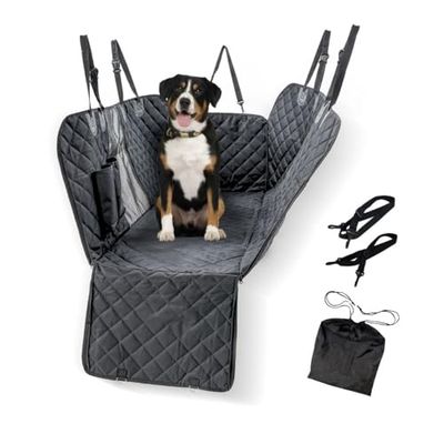 Mobiclinic® Pets Hondenautostoel, verzameling, autostoelhoes, universeel, antislip, waterdicht, zijvak, verstelbare riem, laag opvouwbaar, draagtas, Europees merk, geschikt voor kofferruimte