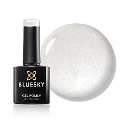 Vernis à ongles gel Bluesky, Silver Glitter, A046, longue durée, résistante aux puces, 10 ml (nécessite de curoter sous une lampe LED UV)