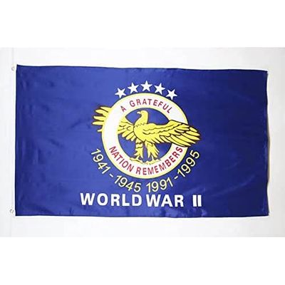 AZ FLAG - Usa Wwii Flag - 3x5 Ft - 100D Polyester Us - American Army Banner with Two Metal Grommets - Fade Resistant - Vivid Colors - 3' x 5' Feet - 150x90 Cm