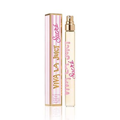 Juicy Couture Viva La Juicy Sucré, Eau De Parfum Spray Vaporisateur (10 ml), Parfum pour Femme, Senteur Gourmande, Ambrée et Fruitée