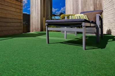 andiamo Gazon Artificiel d'extérieur perméable à l'eau, résistant aux intempéries, à Picots de Drainage, résistant aux UV, pour Balcon et Jardin, Vert 400 x 500 cm