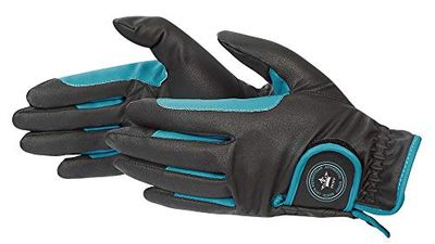 PFIFF 101951 winterhandschoenen voor dames, winterrijhandschoenen, zwart/turquoise, XL