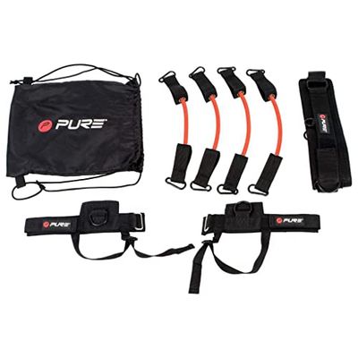 Pure2Improve P2i201660 Entrenador de Salto, Unisex Adulto, Schwartz/Rot, Talla única