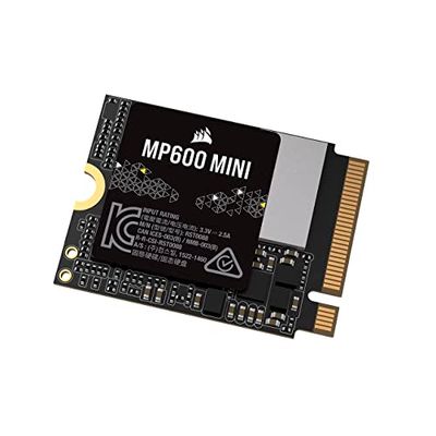 Corsair MP600 Mini 1 to M.2 2230 NVMe PCIe x4 Gen4 2 SSD - Jusqu'à 4 800 Mo/Sec en Lecture Séquentielle - 3D TLC NAND Haute Densité - Idéal pour Steam Deck et Microsoft Surface - Noir