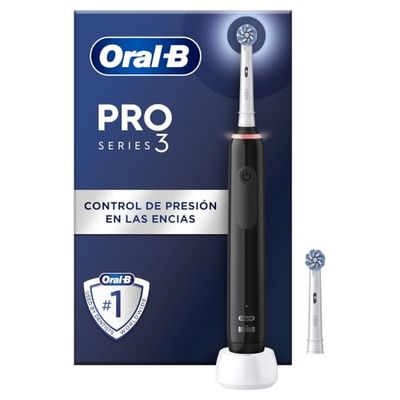 Oral-B Pro 3 3000 Zwart Elektrische Tandenborstel, 2 Opzetborstels