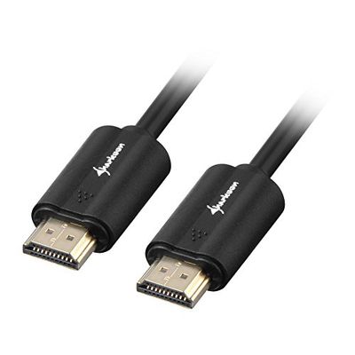 Sharkoon HDMI/HDMI 4K, 12.5m 12.5m HDMI HDMI Nero cavo HDMI - Cavi HDMI (12.5m, 12,5m, HDMI Type A (Standard), HDMI Type A (Standard), 3D, Audio Return Channel (ARC), Nero)
