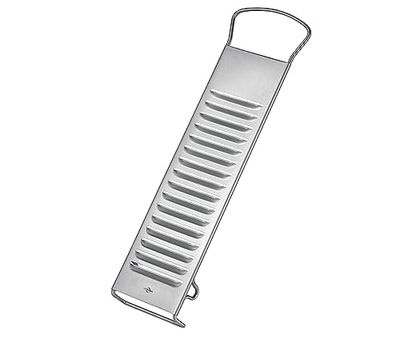 Küchenprofi Affettatrice patate in acciaio inox per patate crude e bollenti, grattugia patate per insalata di patate e patate fritte, affettatrice per verdure argento, dimensioni: 44,5 x 11,4 x 3,8 cm