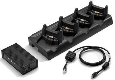 Zebra 4-pack Ethernet Charge Cradle Kit svart Indoor batteriladdare - laddare (100–240 V, 50/60 Hz, AC, svart, batteriladdare för inomhus, Motorola WT4090)