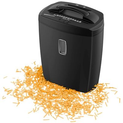 Genie 580 XCD Plus - Destructora de Documentos, Corte Transversal, Capacidad para 10 Hojas, Destrucción de CD, Contenedor de Residuos de 21 litros, Nivel de Seguridad P4, Negro