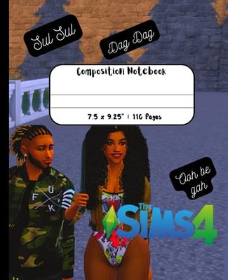 Composition Notebook: Sims4 artwork journal notebook | 110 pages, 7.5 x 9.25"