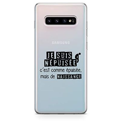 ZOKKO Samsung S10 Plus obudowa I'm nepused - Miękka przezroczysta czarny atrament