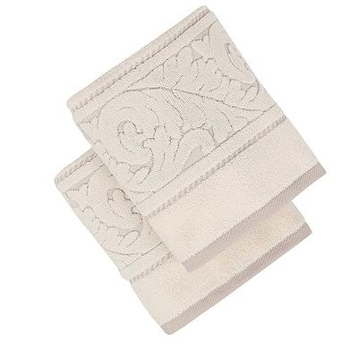 2-delige handdoekenset, crème