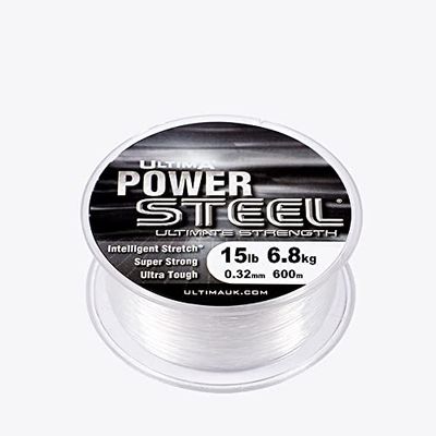 Ultima Power Steel Fishing Line, Unisex-Adult, Transparent, 0.32mm-15.0lb/6.8kg