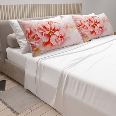 PETTI Artigiani Italiani - Sábanas de algodón con Fundas de Almohada con impresión Digital, sábanas para Cama Individual, Juego de Cama Individual, Honolulu, 100% Fabricado en Italia