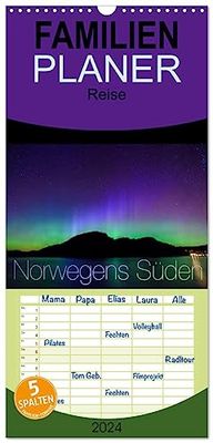 Familienplaner 2024 - Norwegens Süden mit 5 Spalten (Wandkalender, 21 cm x 45 cm) CALVENDO