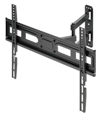 MANHATTAN TV-muurbeugel voor schermen van 37 inch tot 70 inch en tot 35 kg, Full Motion (volledig beweegbaar), horizontaal verstelbaar na montage, zwart