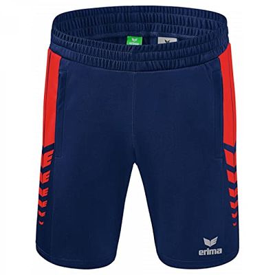 Erima Six Wings Worker Pantaloncini, Uomo, Blu/Rosso, M