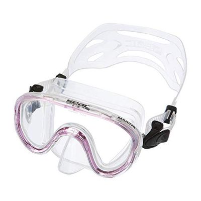 SEAC Marina, Maschera da Snorkeling in Silicone per Bambini, Trasparente/Rosa