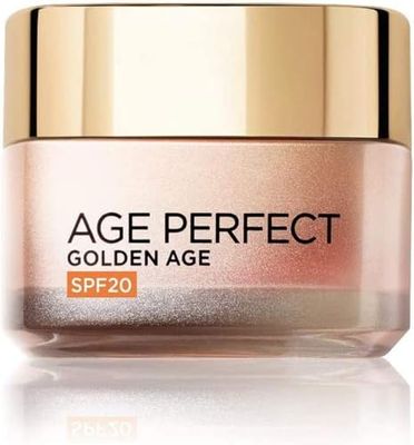 L'Oréal Paris Crema Viso Giorno Age Perfect Golden Age, Azione Anti-età per Pelli Mature, SPF 20, Nutre la Pelle in Profondità, 50 ml