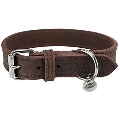 TRIXIE 19005 Rustic - Collare in pelle grassa, 91,18 g