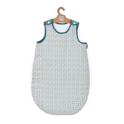 DOUDOU ET COMPAGNIE - Slaapzak YOCA LE KOALA - Knuffelig blauw bloemen voor baby's van 0 tot 6 maanden - 70 cm - Zachte cocon - Slaapcomfort - Drukopening - Geboortecadeau - DC4038
