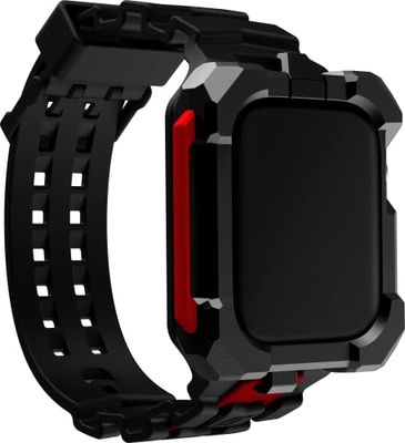 Element Case Speciale Ops horlogeband en hoes voor Apple Watch Series, Zwart/Rood, 41mm, Militair