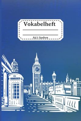 Vokabelheft A5 2 Spalten: 110 Seiten mit Teilungslinie | Erfolgs-Tracker| Englisch Vokabelheft DIN A5 2 Spalten